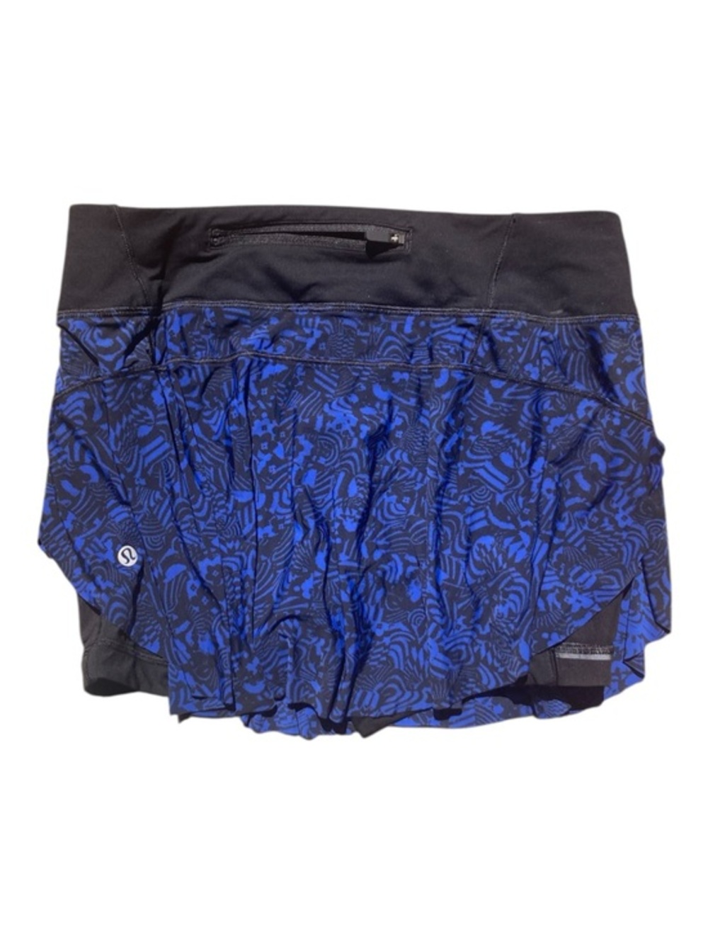 lululemon athletica Blue and Black Printed Running Skirt